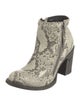 Lane Embossed Leather Animal Print Boots