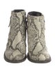 Lane Embossed Leather Animal Print Boots