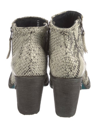 Lane Embossed Leather Animal Print Boots