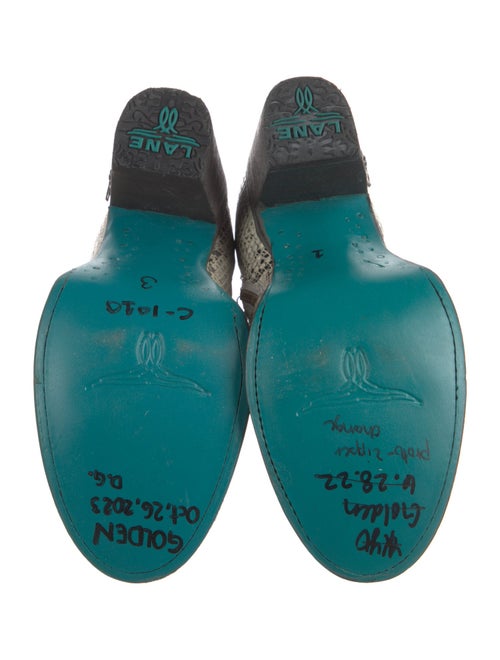 Lane Embossed Leather Animal Print Boots