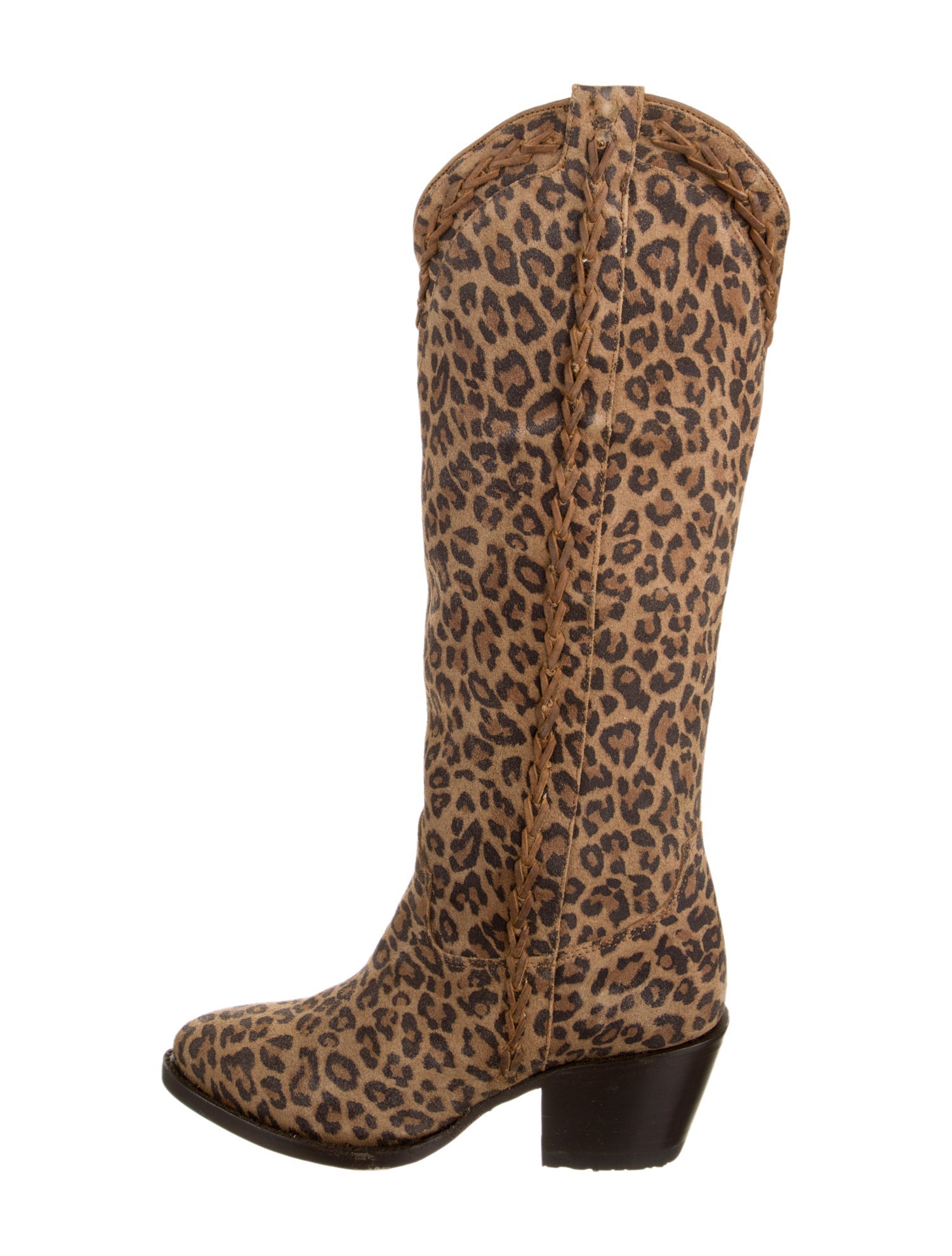 Lane Leather Animal Print Riding Boots w/ Tags