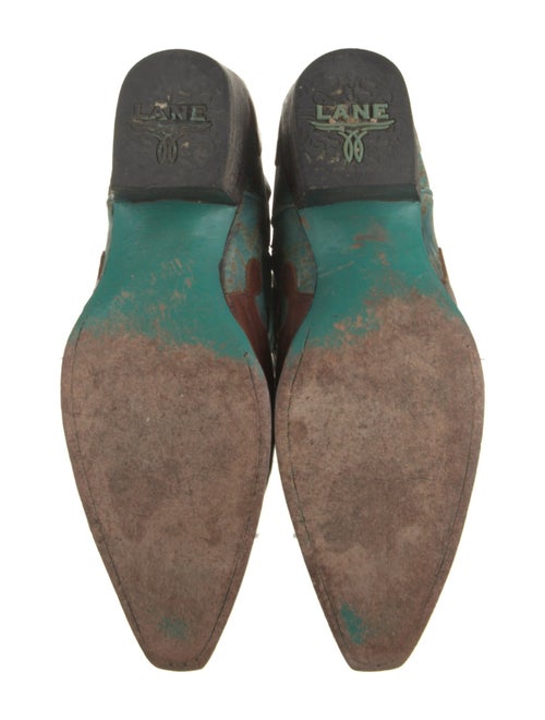 Lane Leather Colorblock Pattern Western Boots