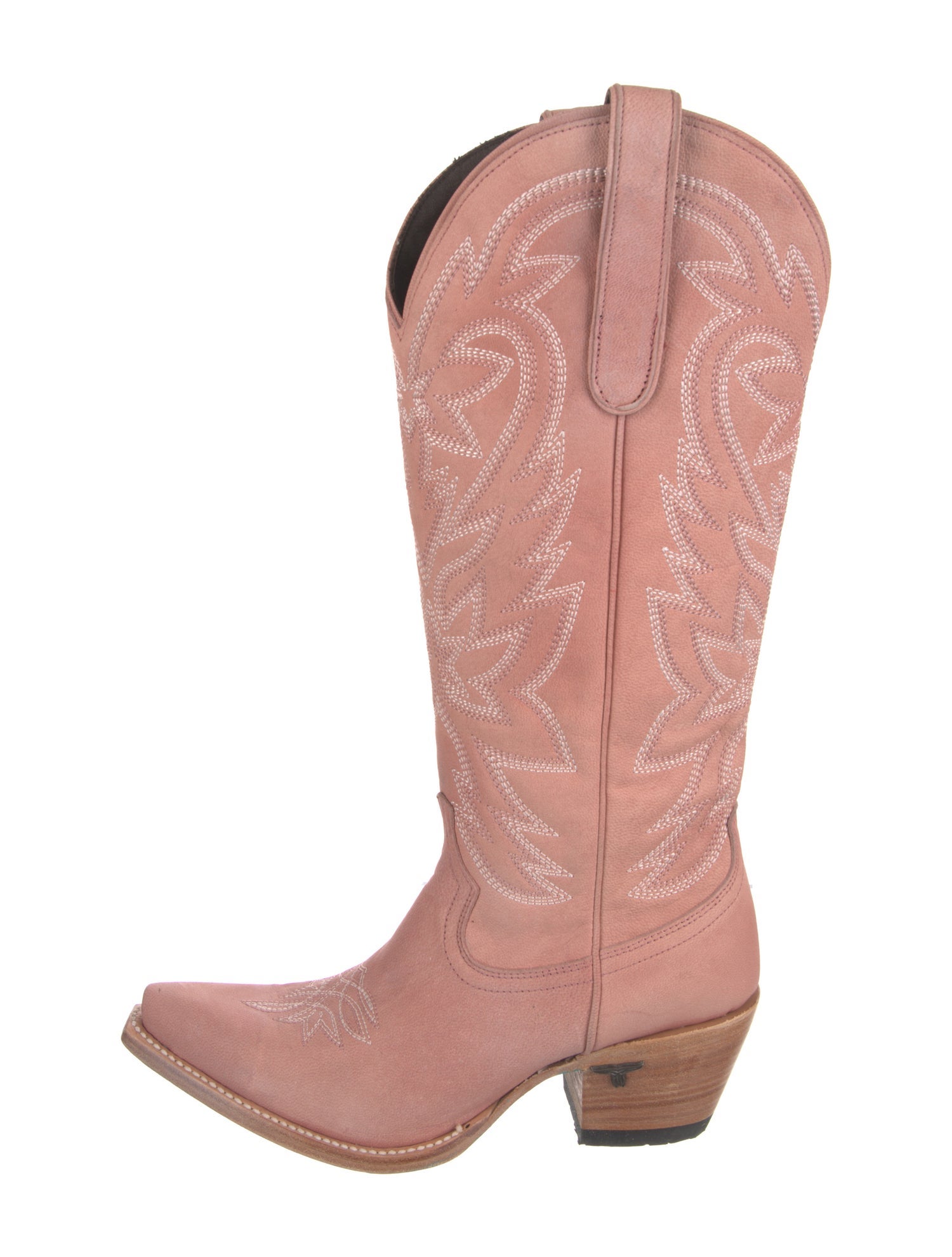 Lane Suede Embroidered Accent Western Boots