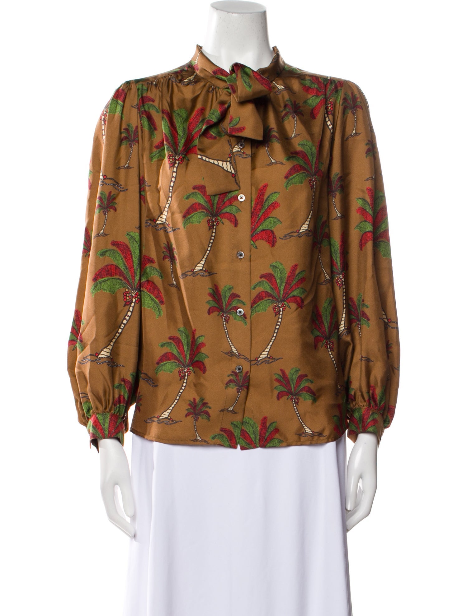 La Prestic Ouiston Silk Printed Blouse