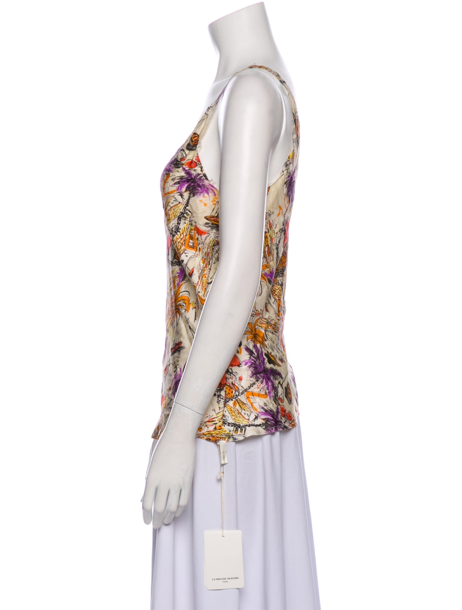La Prestic Ouiston Silk Printed Top w/ Tags