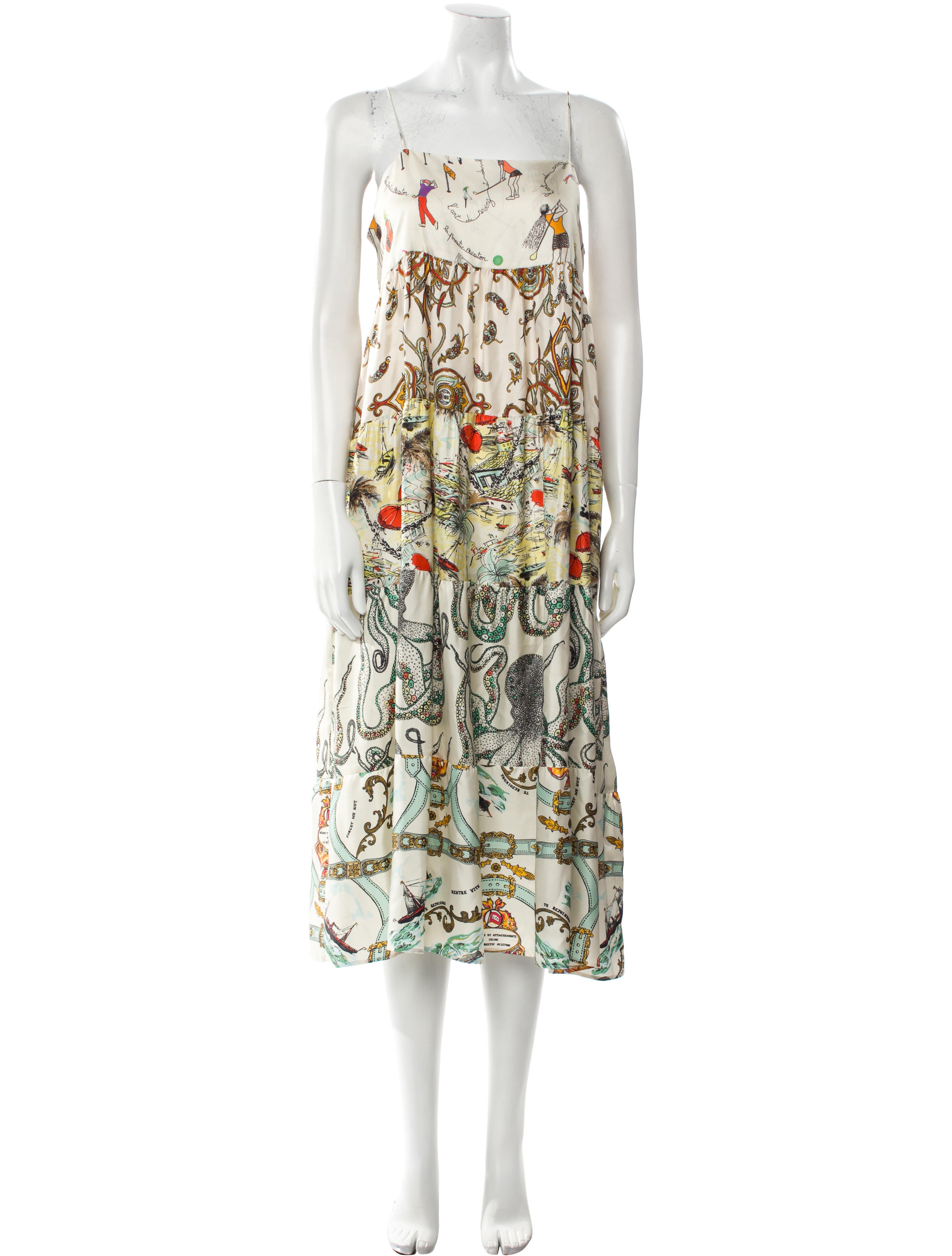 La Prestic Ouiston Silk Midi Length Dress