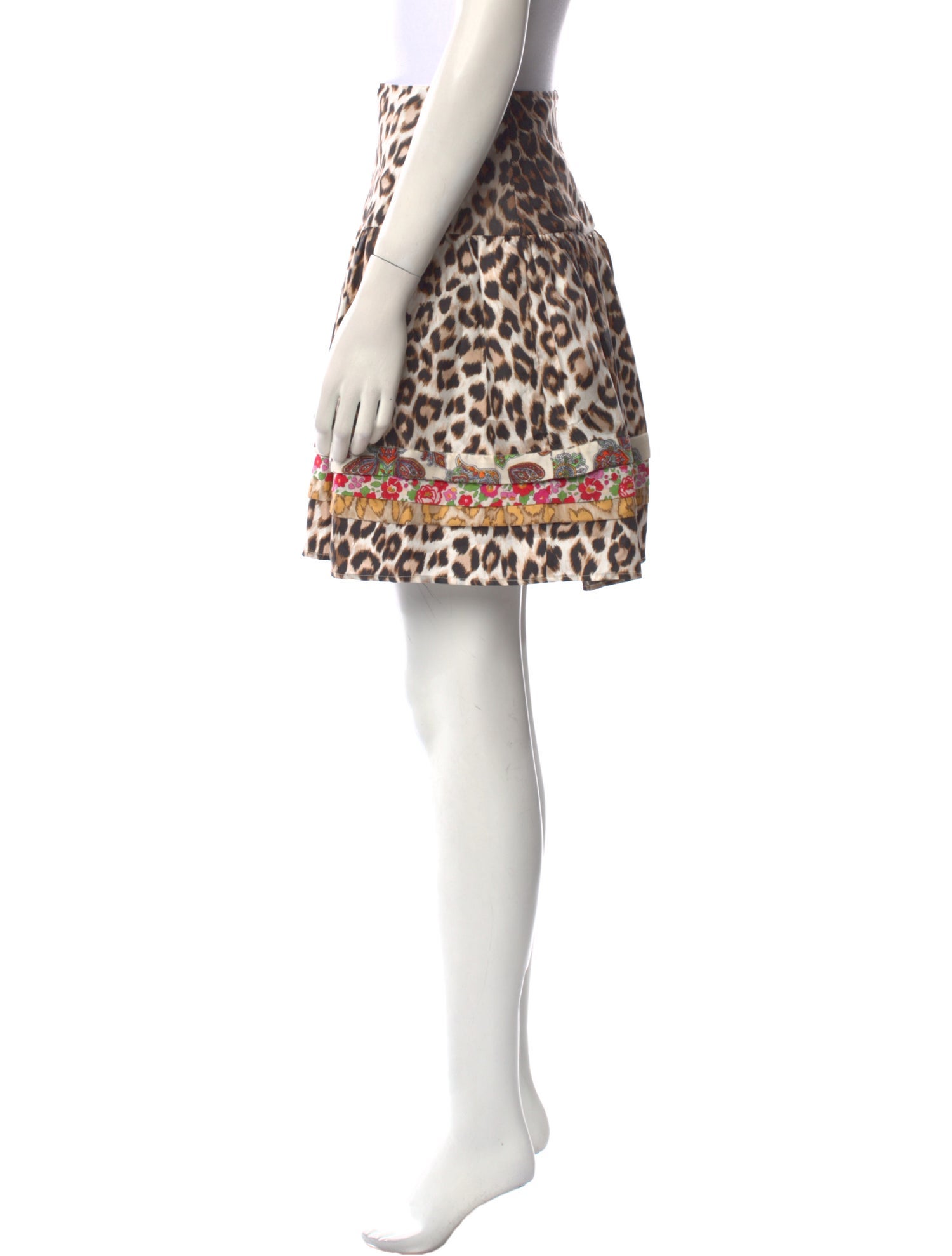 La Prestic Ouiston Animal Print Mini Skirt