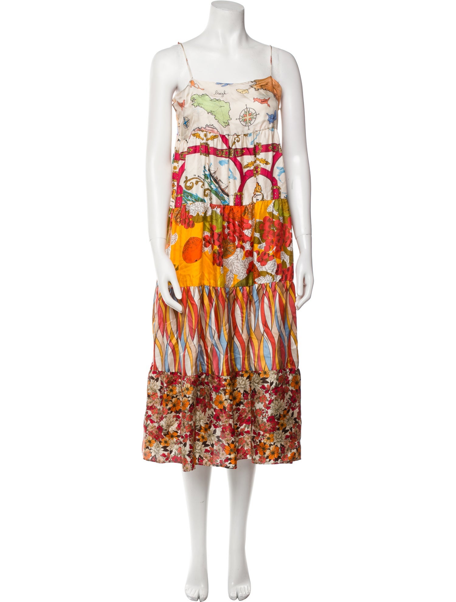 La Prestic Ouiston Silk Midi Length Dress w/ Tags