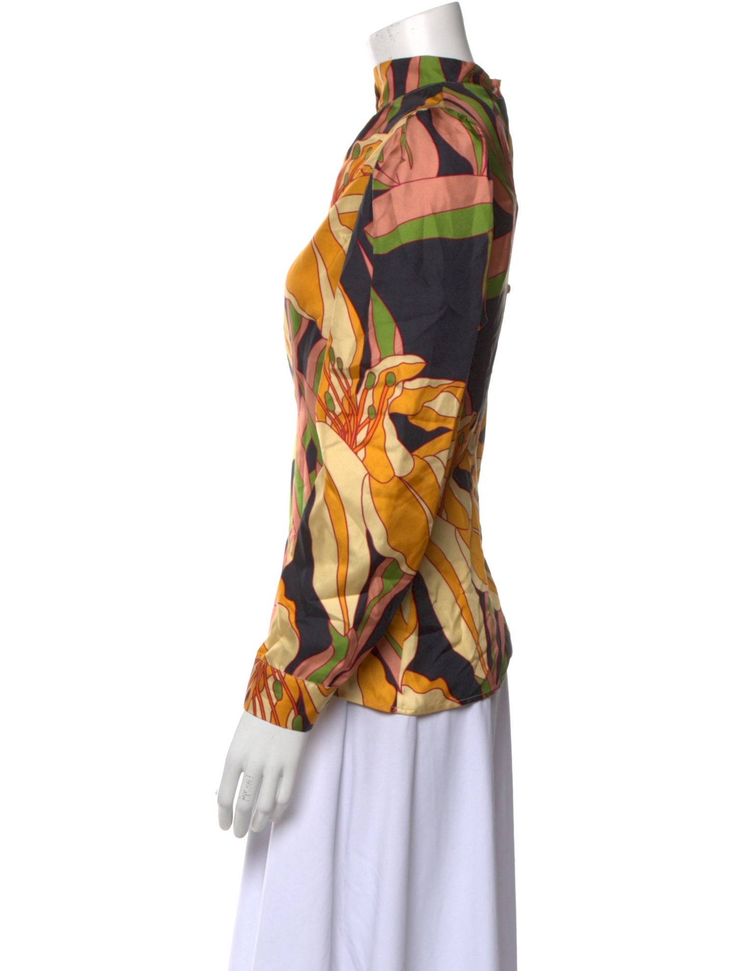 La Prestic Ouiston Silk Printed Blouse