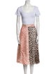 La Prestic Ouiston Silk Animal Print Skirt Set
