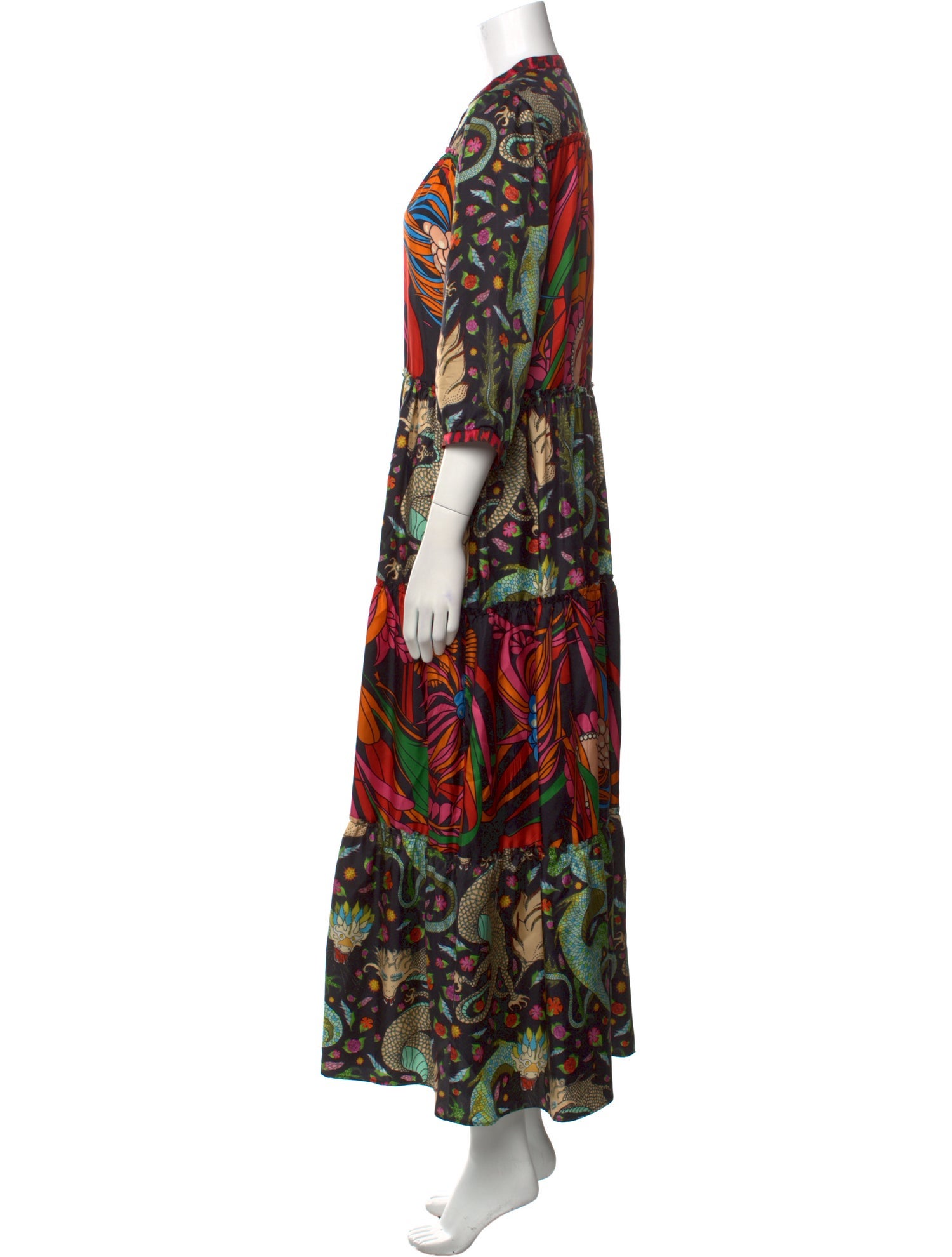 La Prestic Ouiston Silk Long Dress