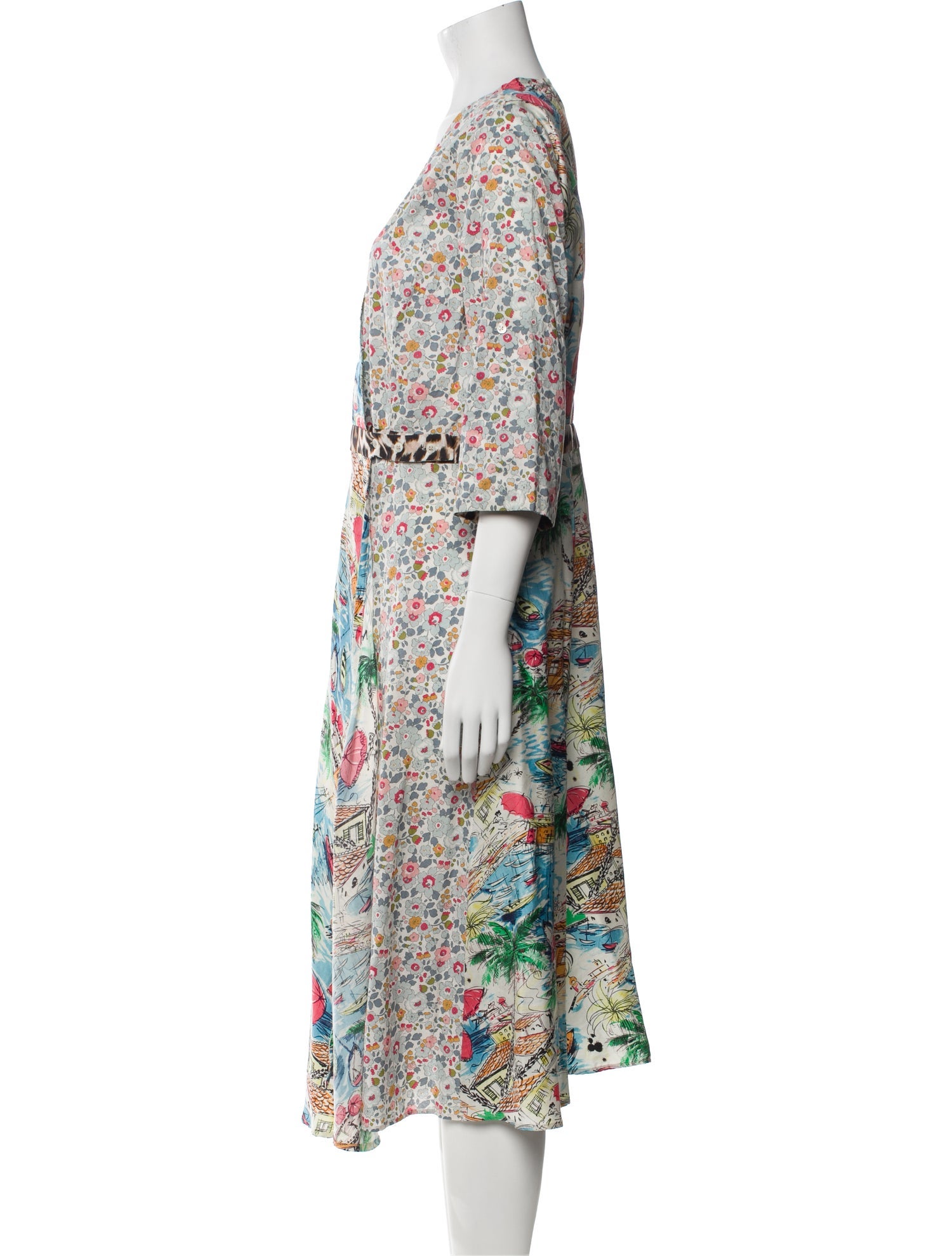 La Prestic Ouiston Silk Midi Length Dress