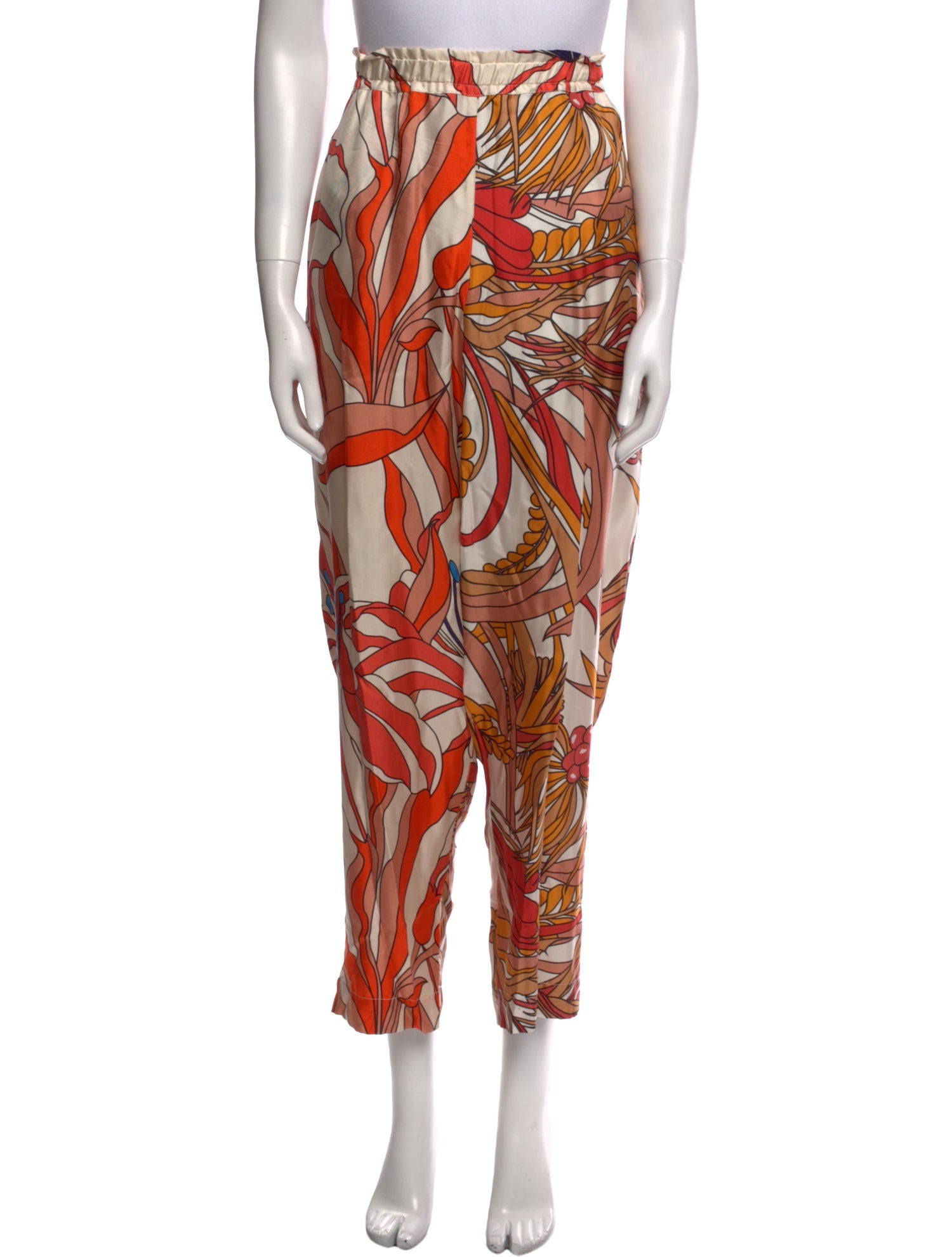 La Prestic Ouiston Silk Straight Leg Pants