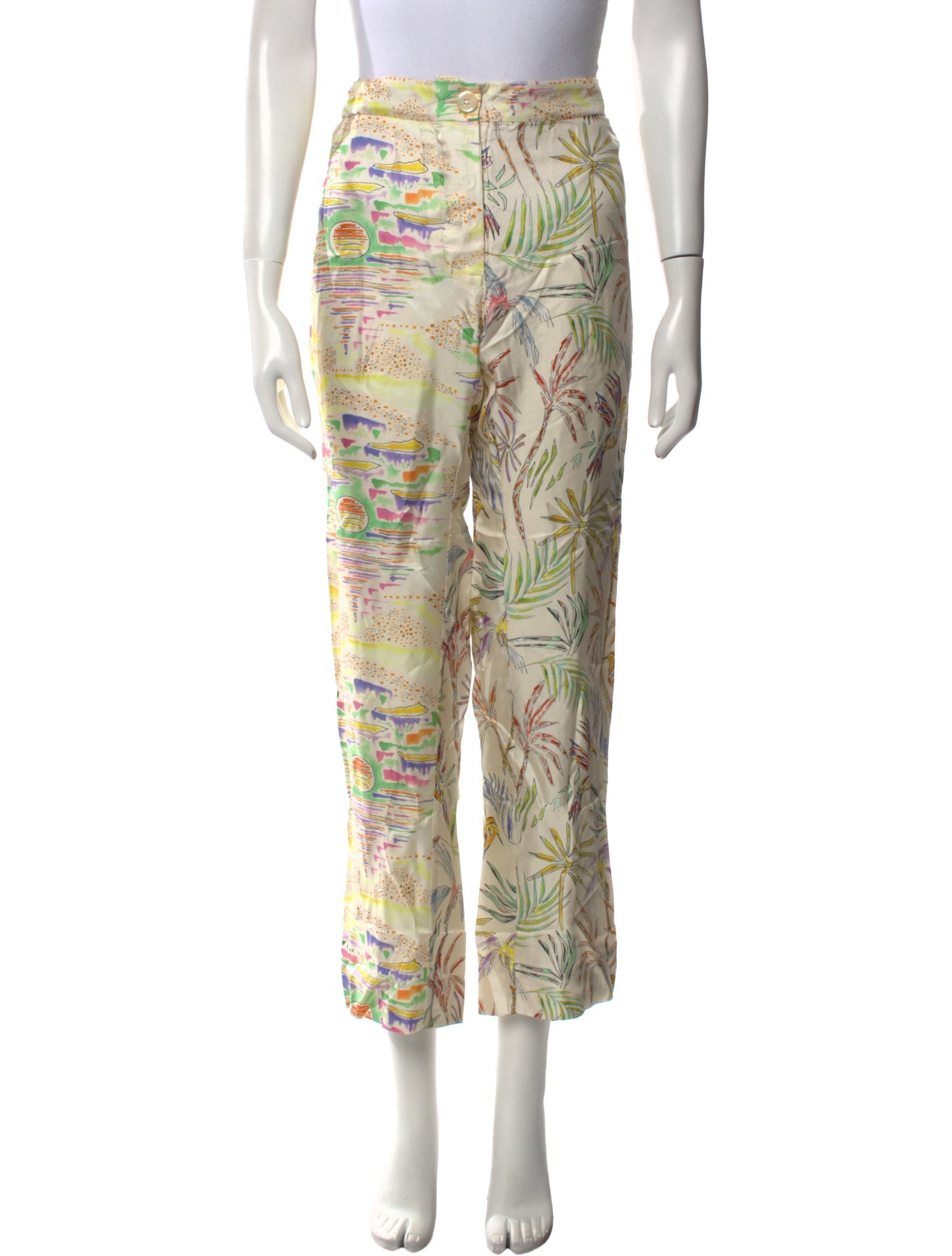 La Prestic Ouiston Silk Straight Leg Pants