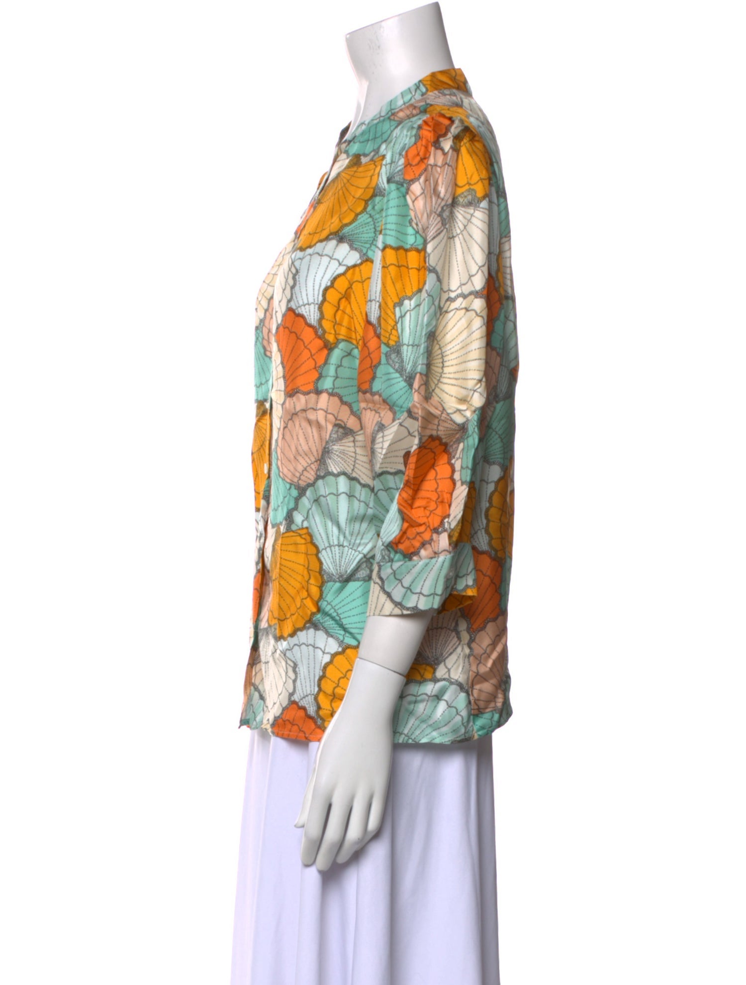 La Prestic Ouiston Silk Printed Blouse