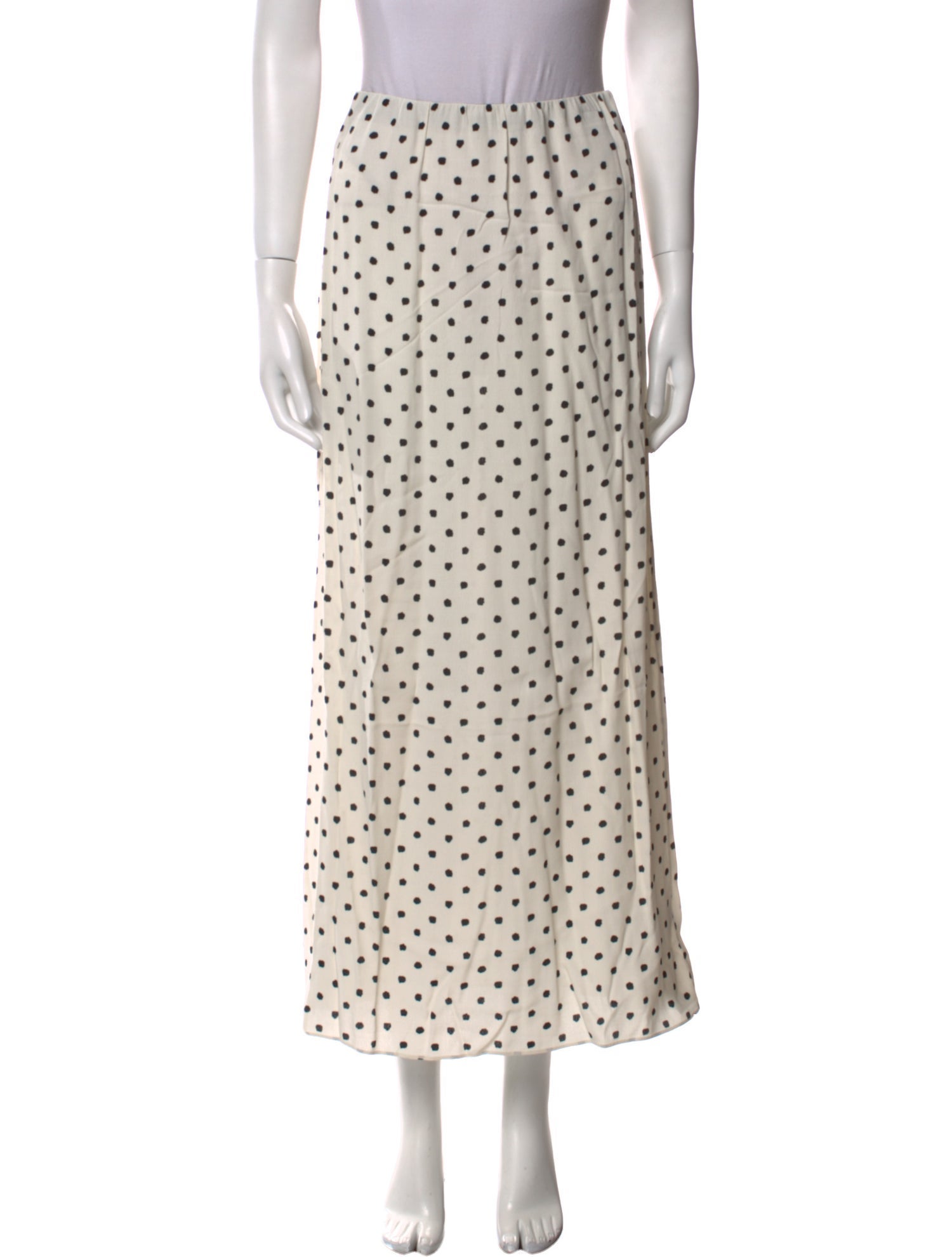 La Prestic Ouiston Polka Dot Print Midi Length Skirt w/ Tags