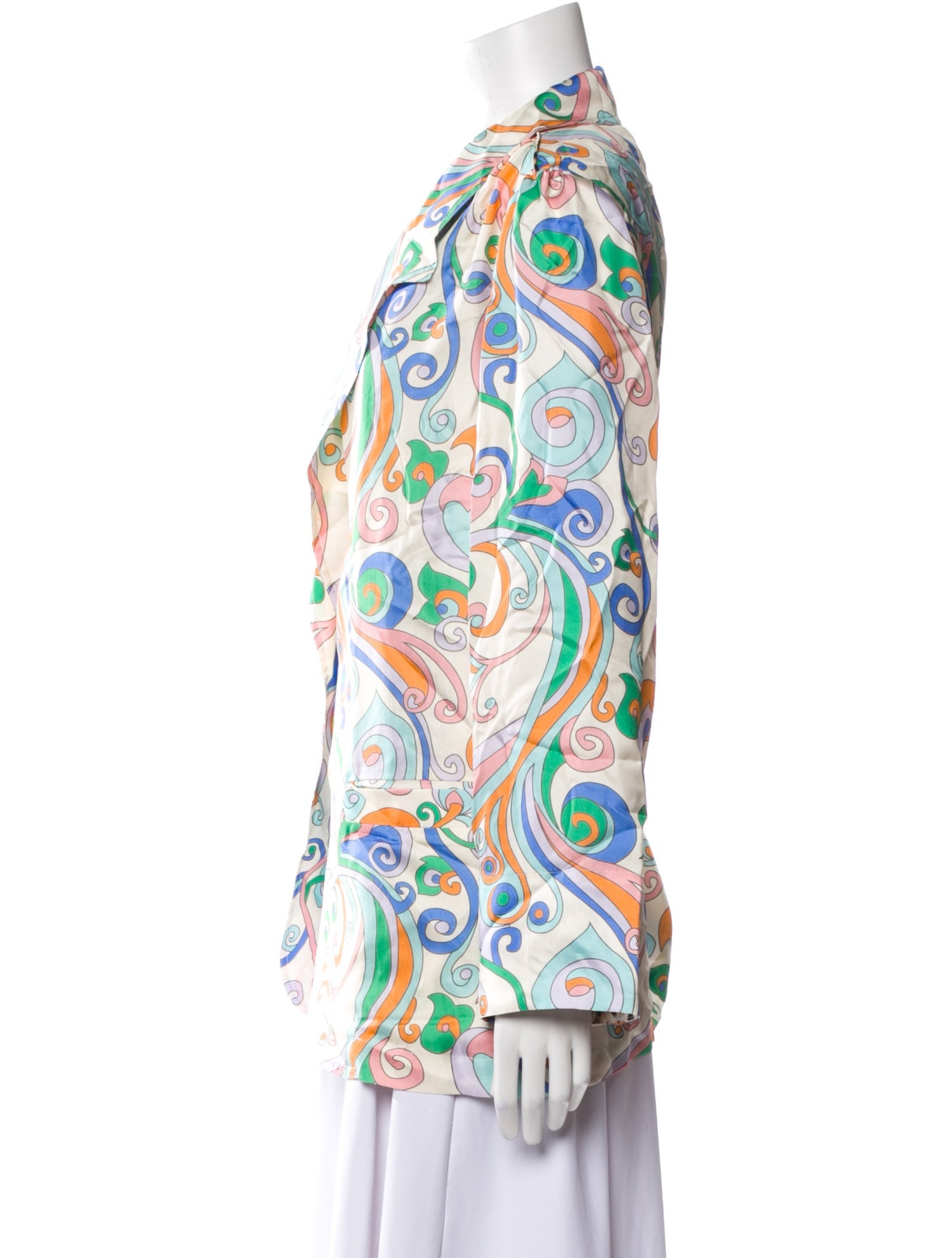 La Prestic Ouiston Silk Paisley Print Blazer w/ Tags