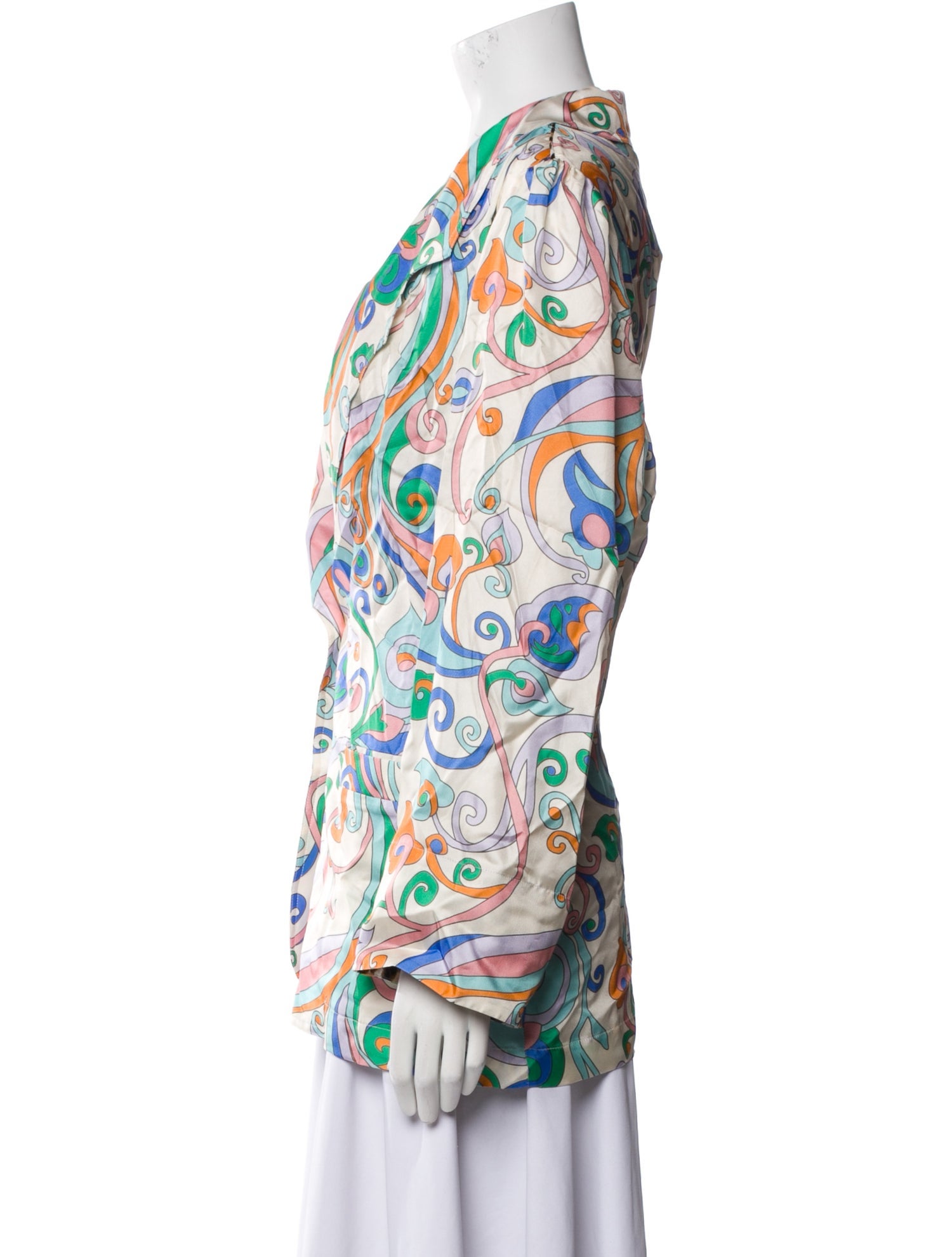 La Prestic Ouiston Silk Floral Print Blazer w/ Tags