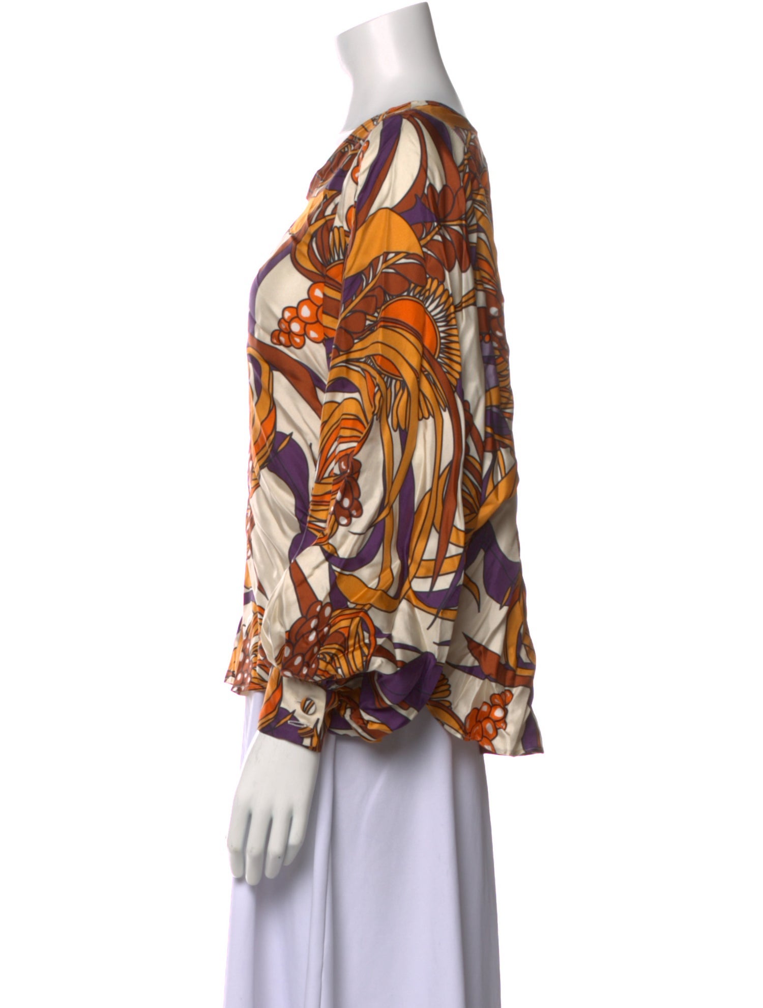 La Prestic Ouiston Silk Printed Blouse