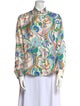 La Prestic Ouiston Silk Paisley Print Blouse