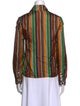 La Prestic Ouiston Silk Striped Button-Up Top