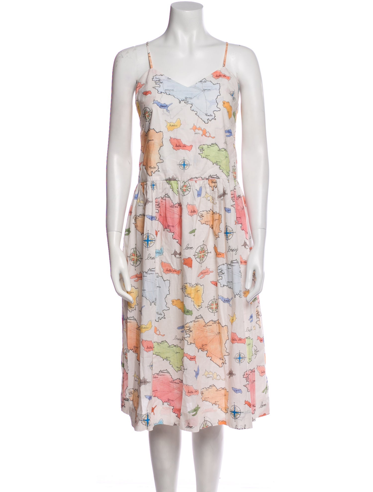 La Prestic Ouiston Floral Print Midi Length Dress