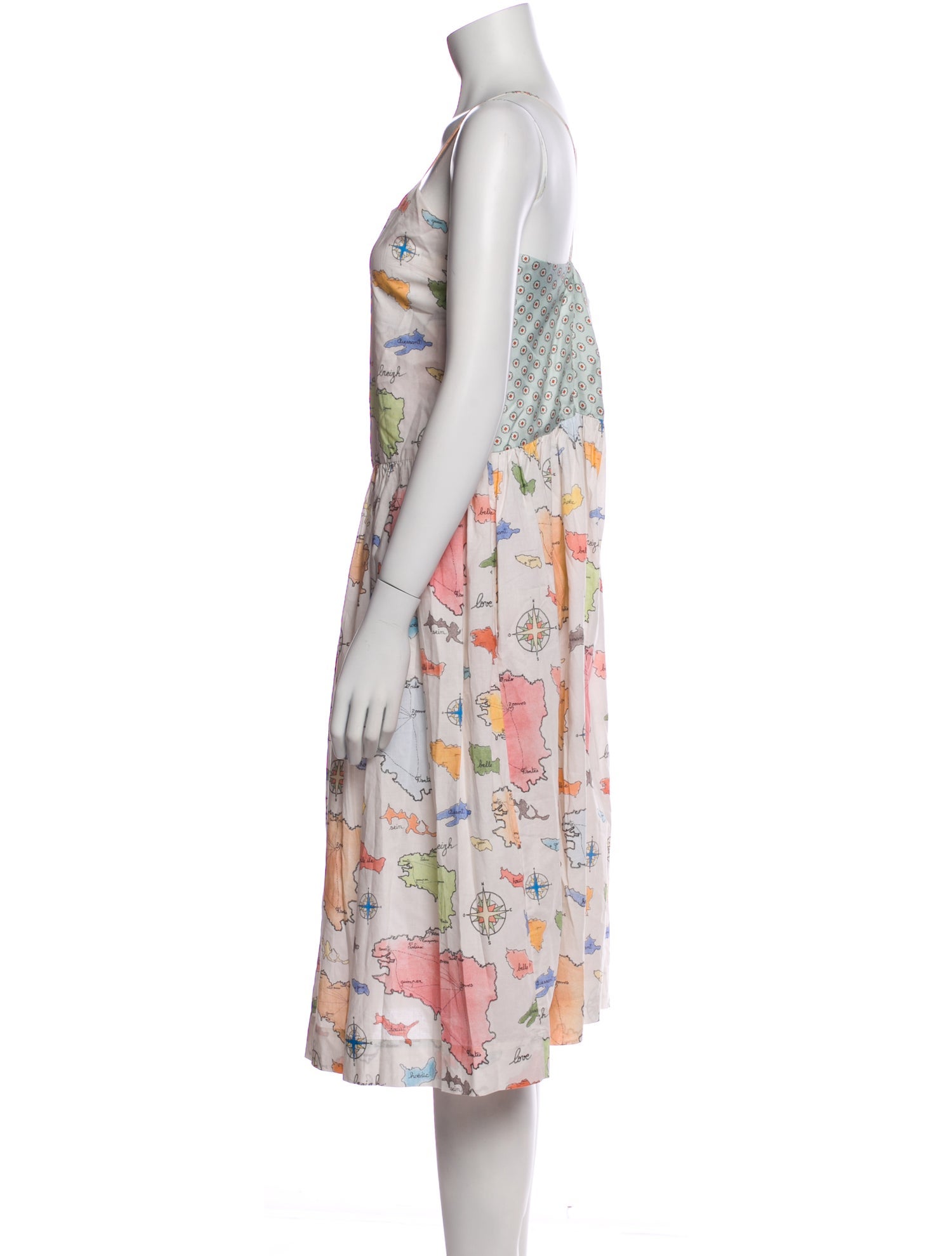 La Prestic Ouiston Floral Print Midi Length Dress