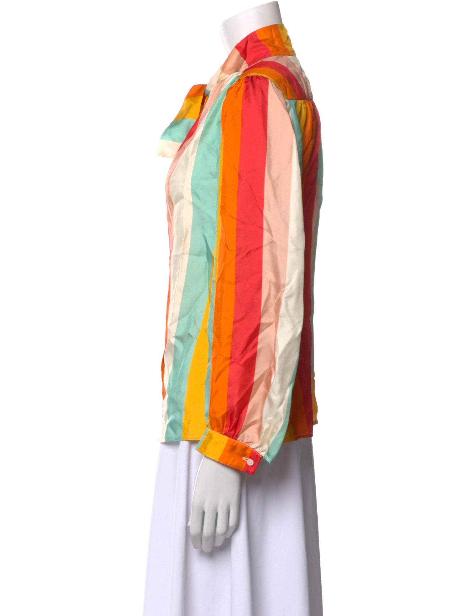 La Prestic Ouiston Silk Printed Button-Up Top w/ Tags