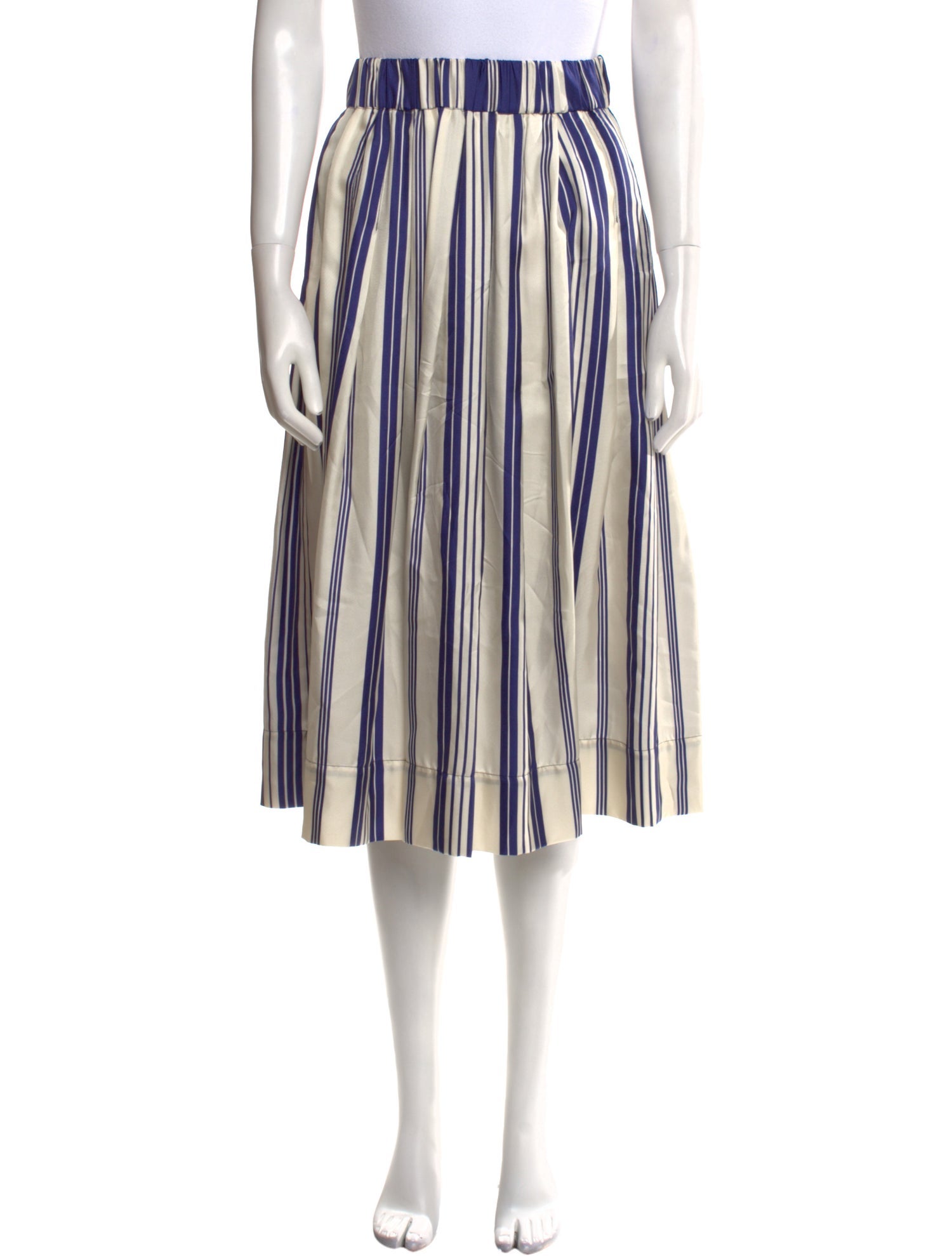 La Prestic Ouiston Silk Midi Length Skirt