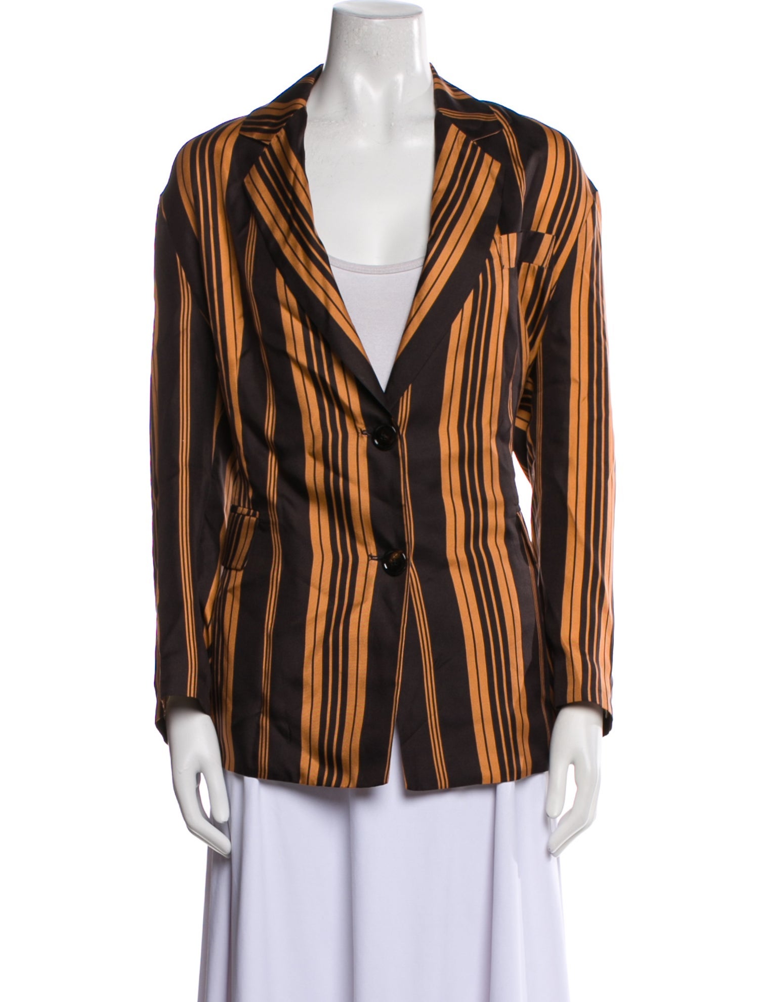 La Prestic Ouiston Silk Striped Blazer