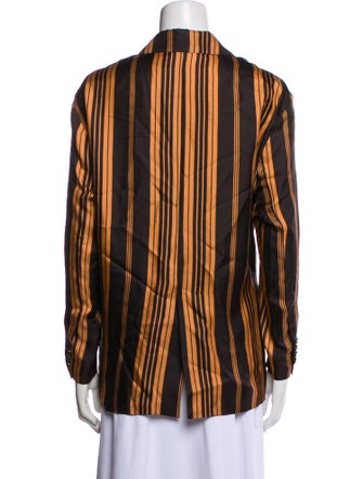 La Prestic Ouiston Silk Striped Blazer