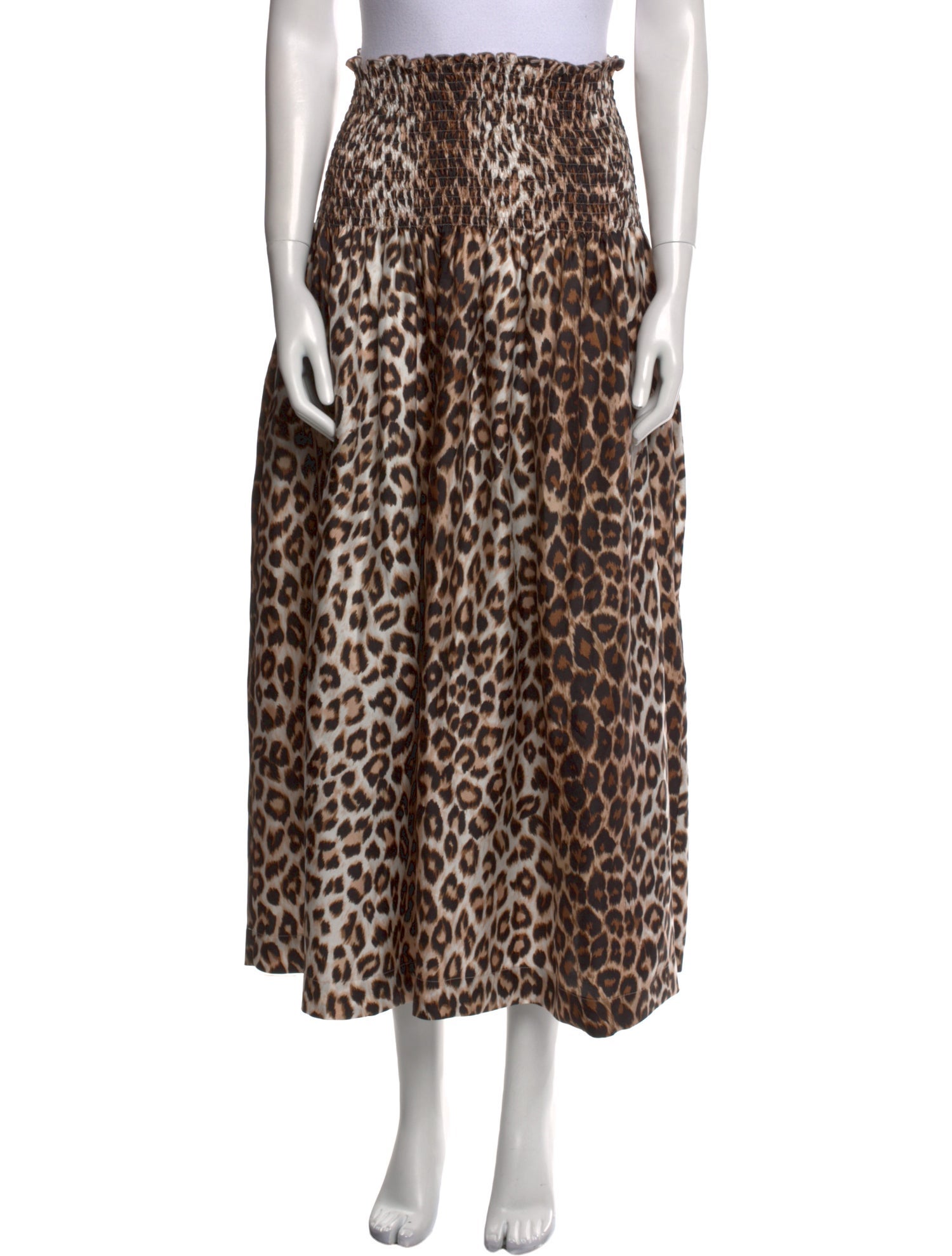 La Prestic Ouiston Silk Midi Length Skirt