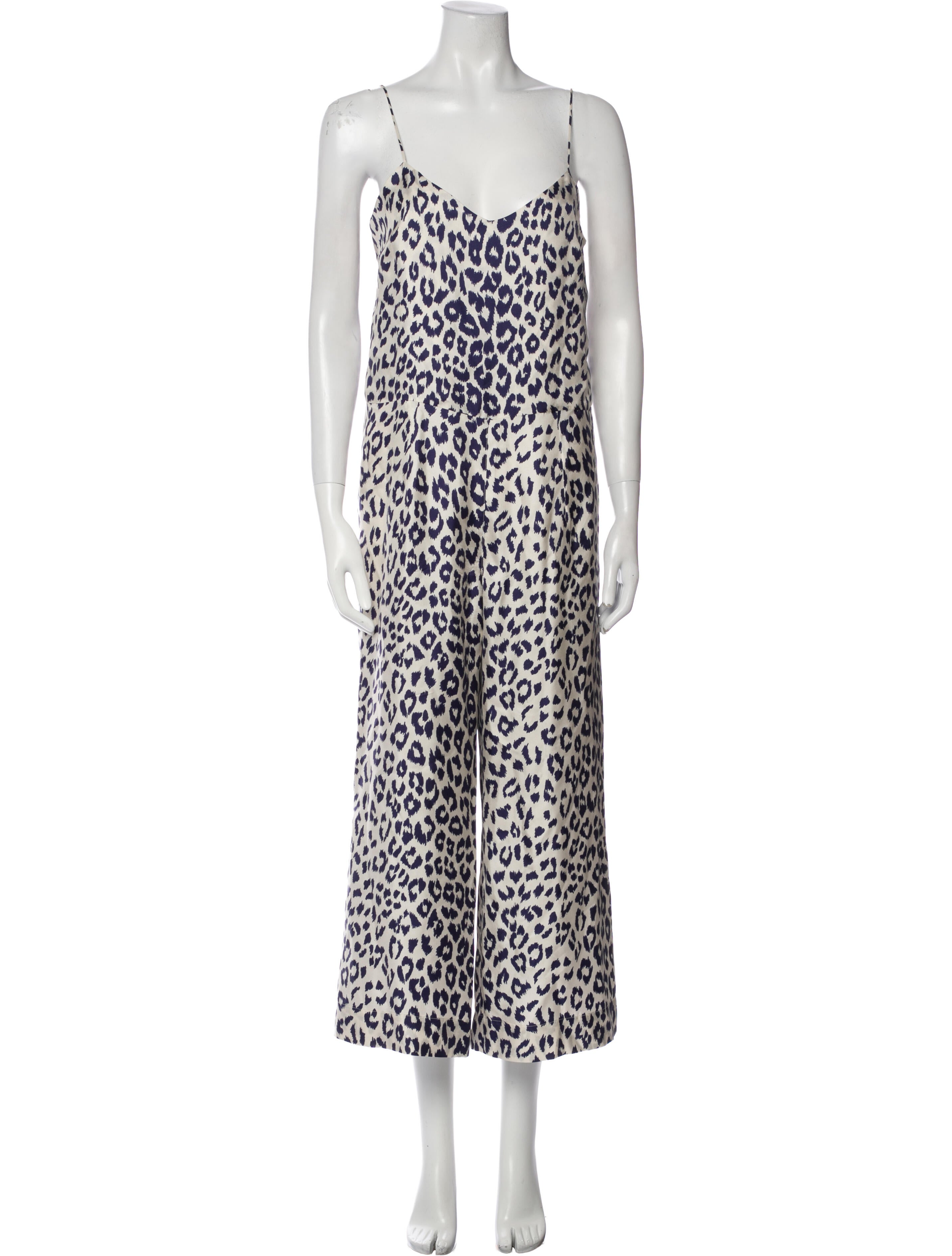 La Prestic Ouiston Silk Animal Print Jumpsuit