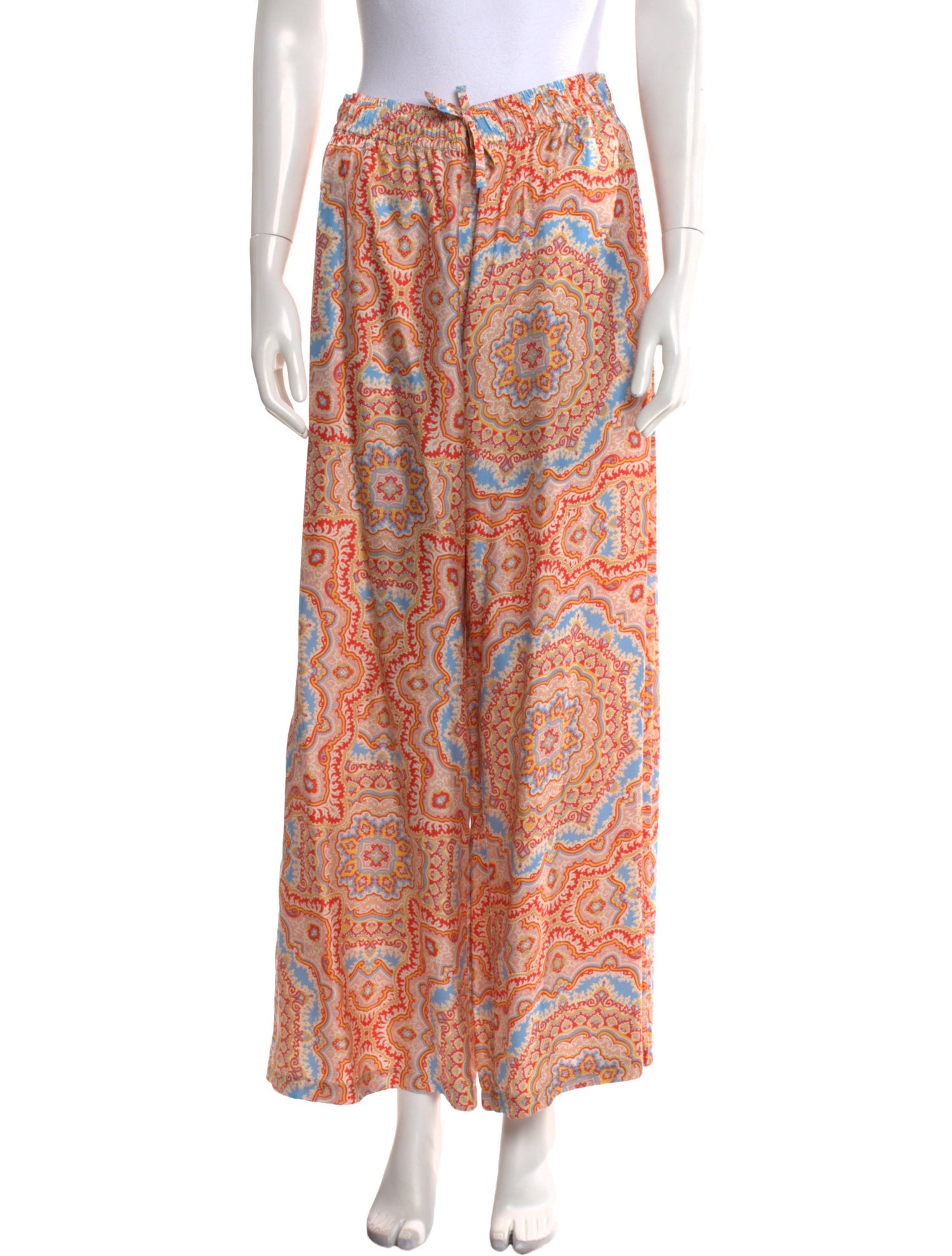 La Prestic Ouiston Silk Wide Leg Pants