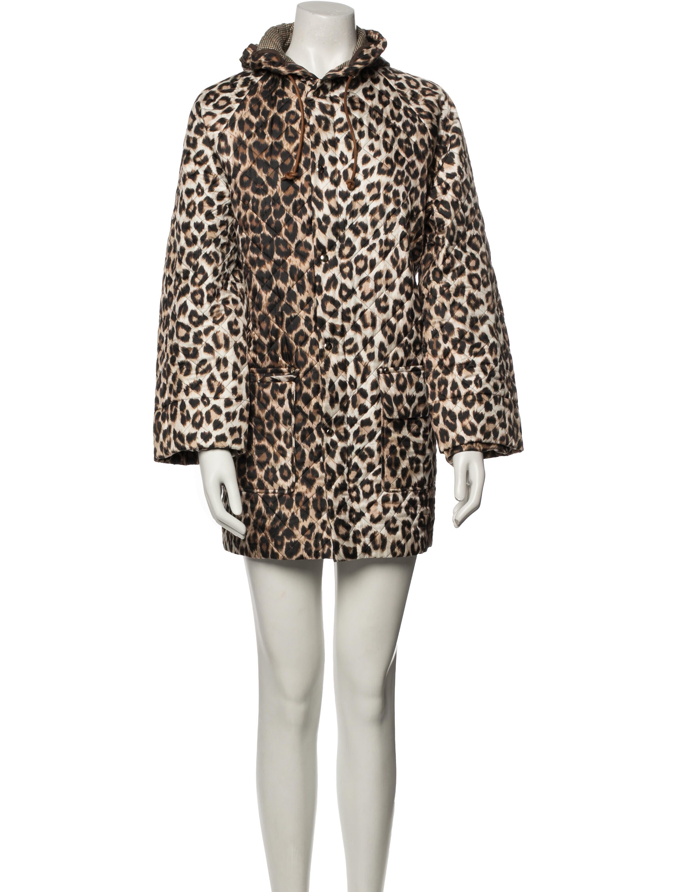 La Prestic Ouiston Silk Animal Print Coat
