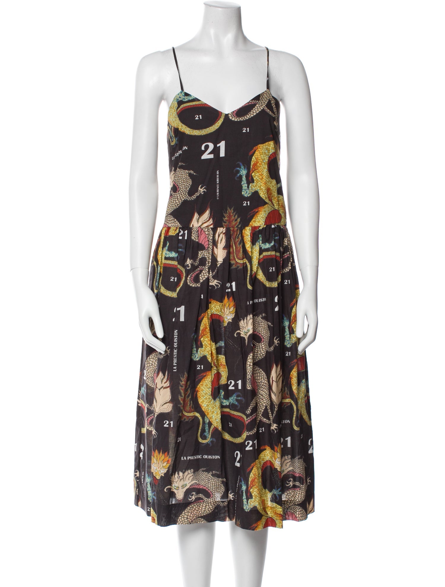 La Prestic Ouiston Printed Midi Length Dress