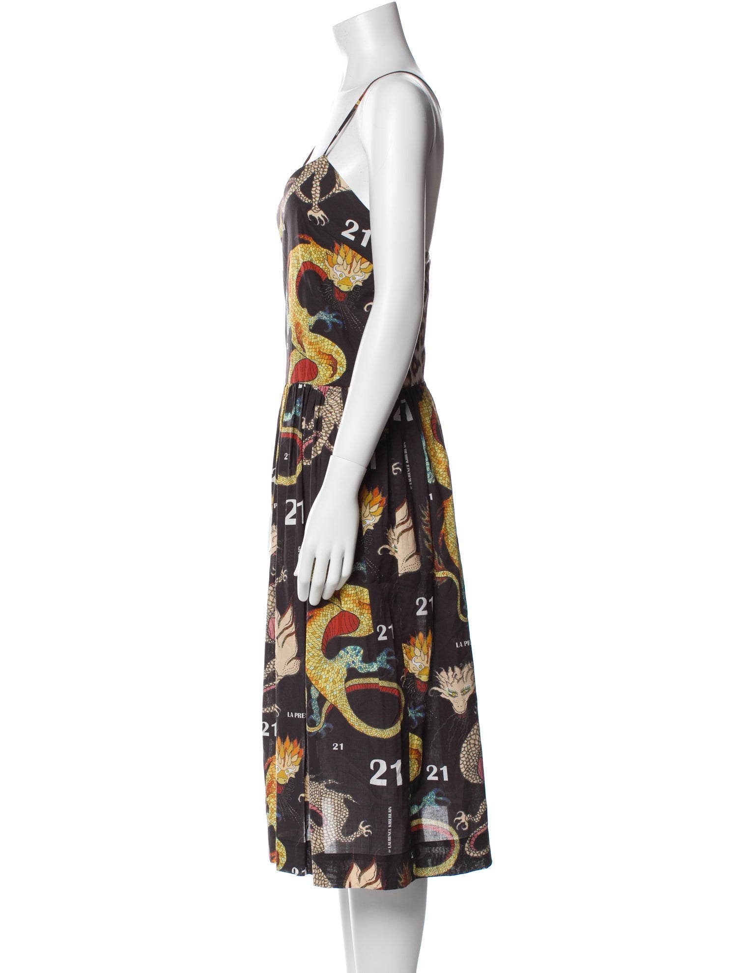 La Prestic Ouiston Printed Midi Length Dress