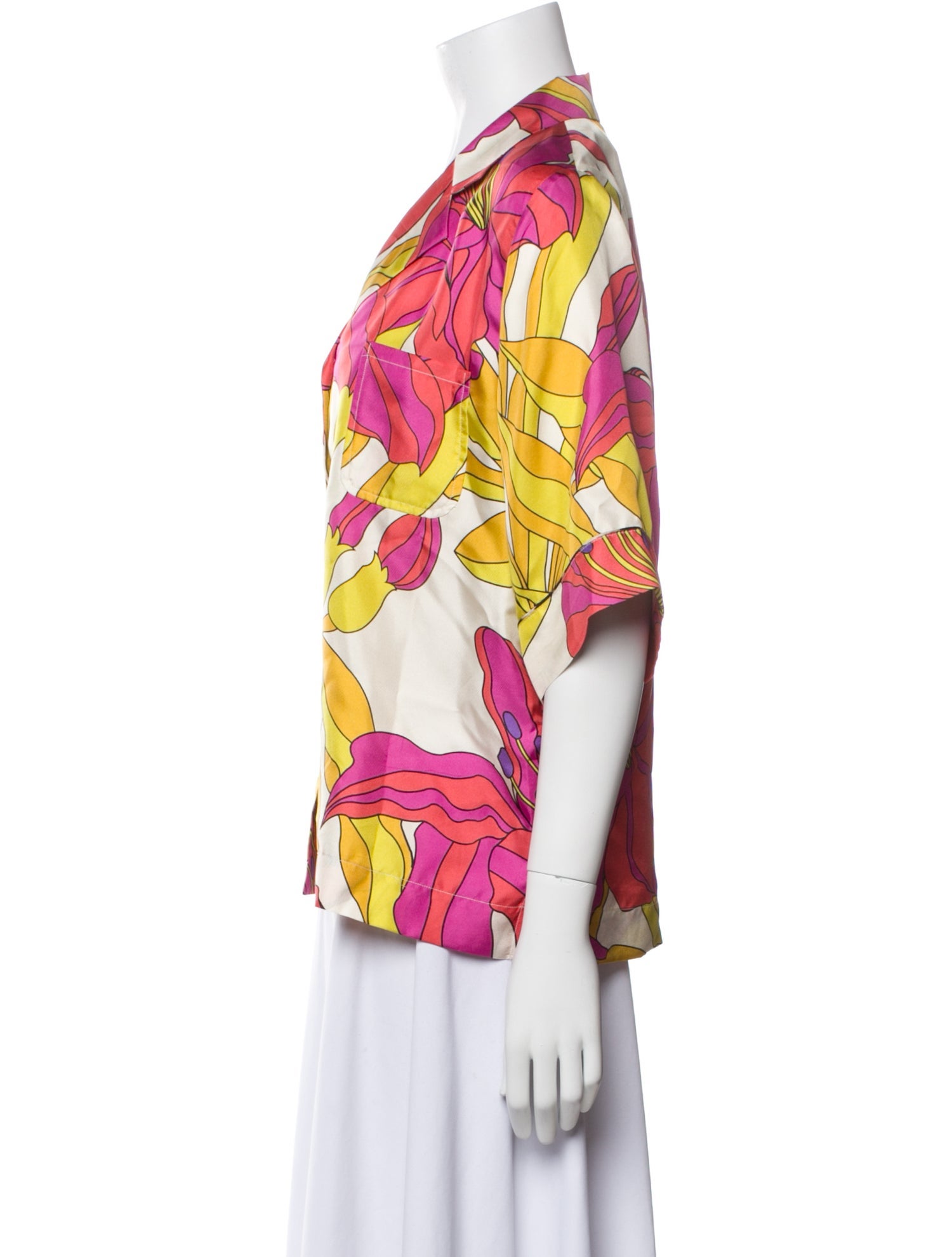 La Prestic Ouiston Silk Printed Blouse