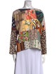 La Prestic Ouiston Silk Graphic Print Blouse