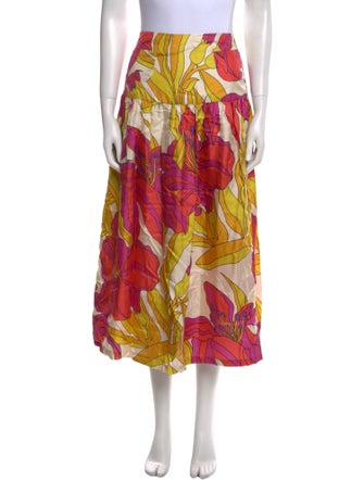 La Prestic Ouiston Silk Midi Length Skirt