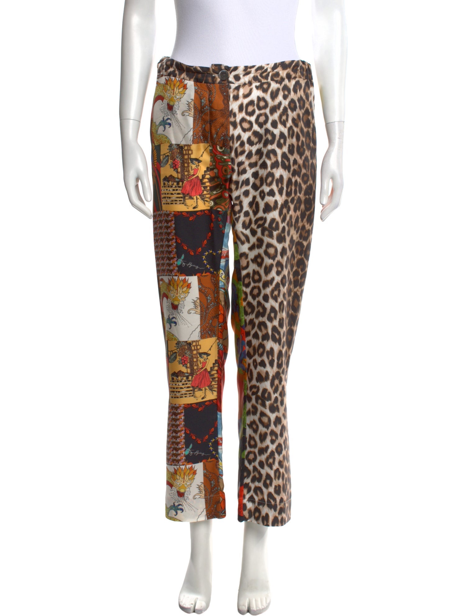 La Prestic Ouiston Silk Straight Leg Pants