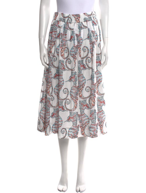 La Prestic Ouiston Paisley Print Midi Length Skirt