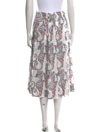 La Prestic Ouiston Paisley Print Midi Length Skirt