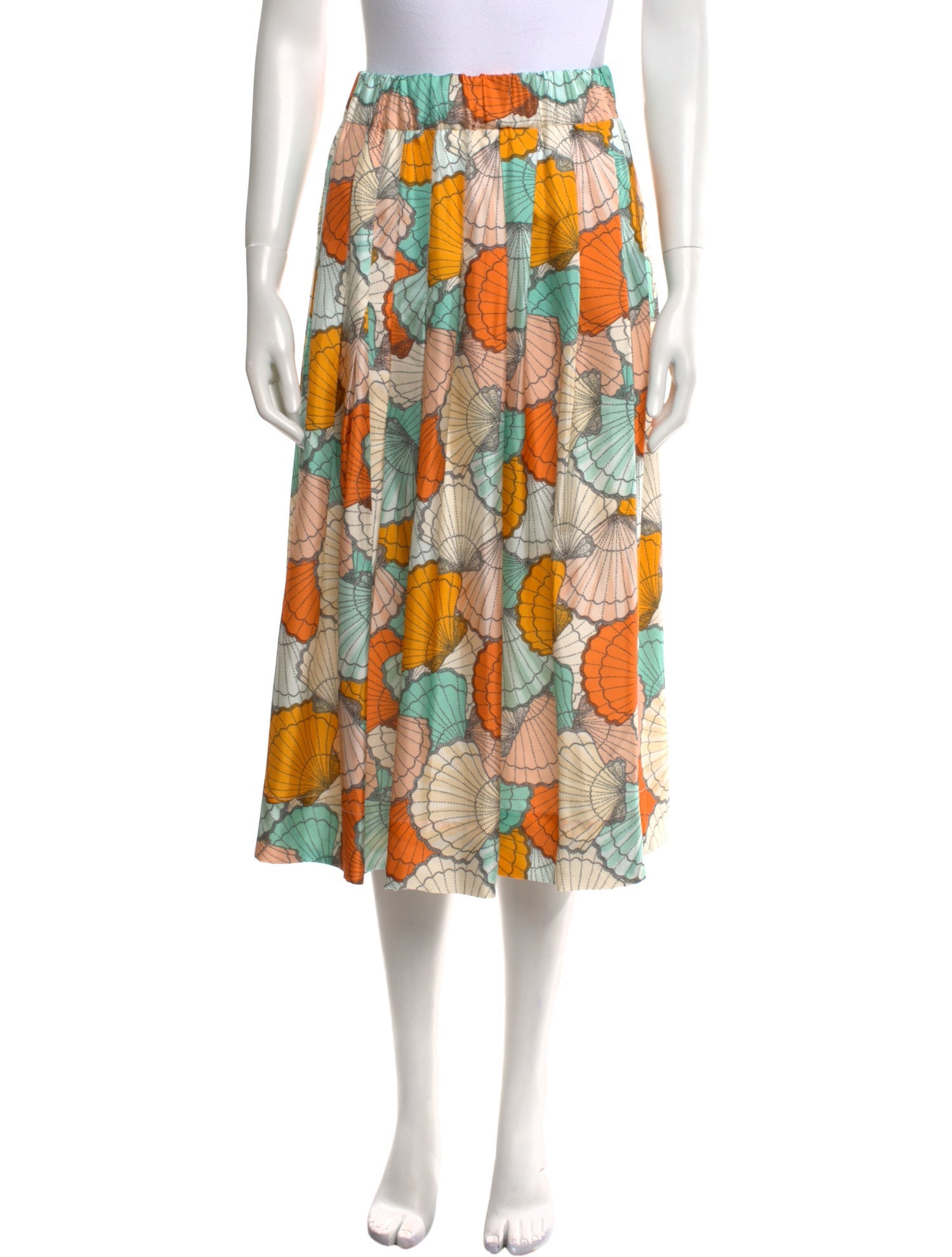 La Prestic Ouiston Silk Midi Length Skirt w/ Tags