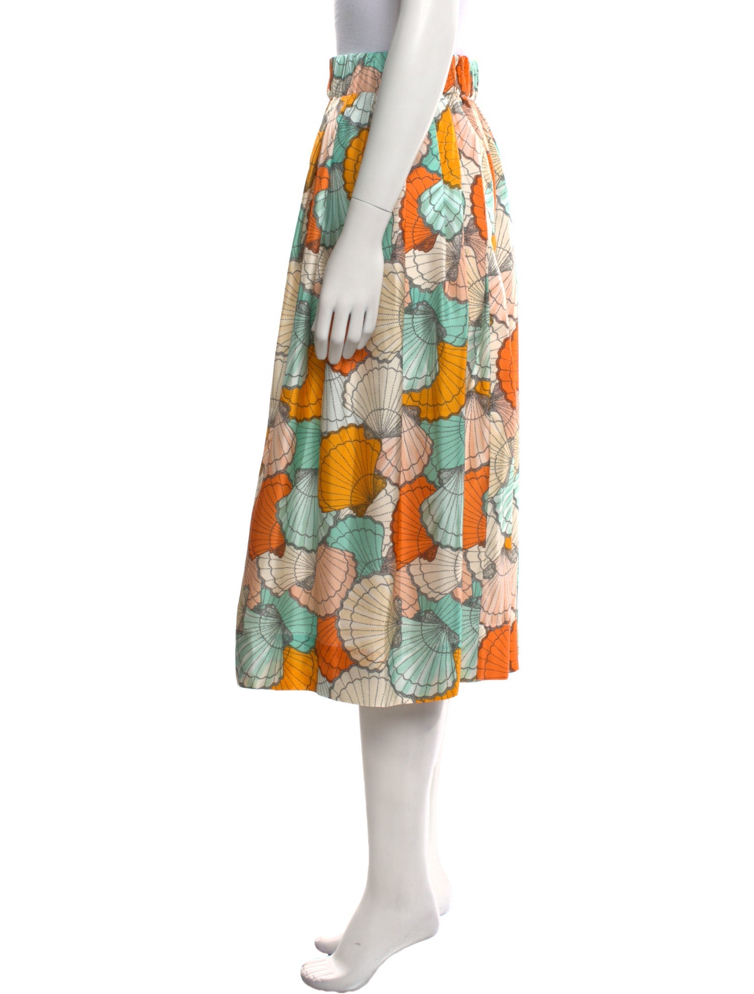 La Prestic Ouiston Silk Midi Length Skirt w/ Tags