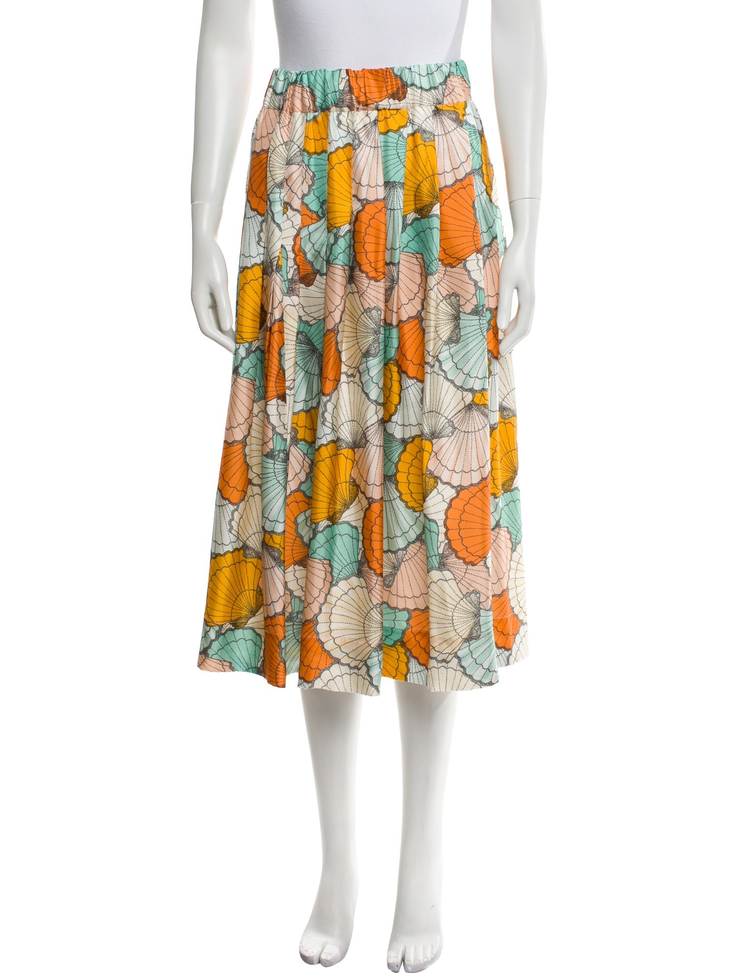 La Prestic Ouiston Silk Midi Length Skirt w/ Tags