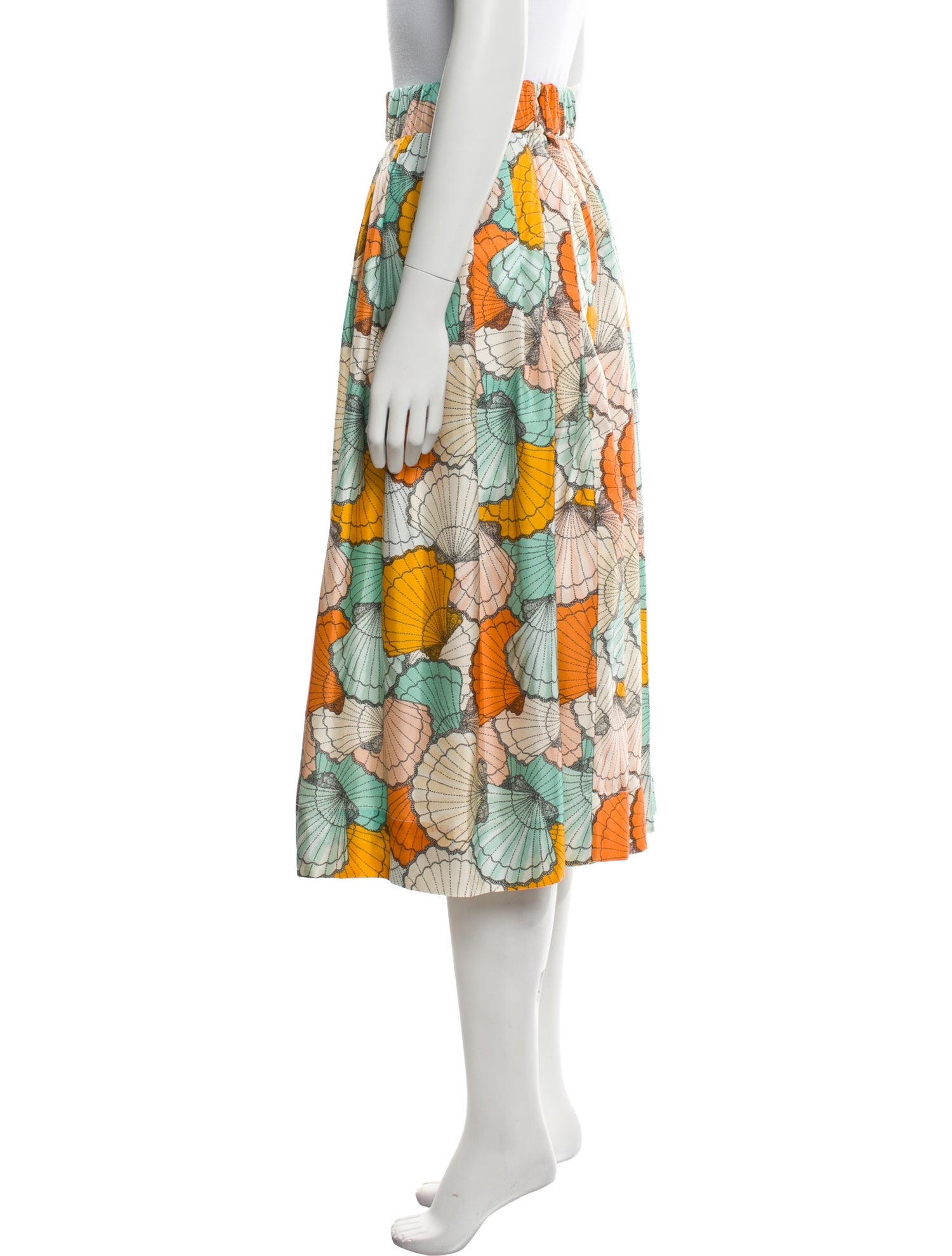 La Prestic Ouiston Silk Midi Length Skirt w/ Tags