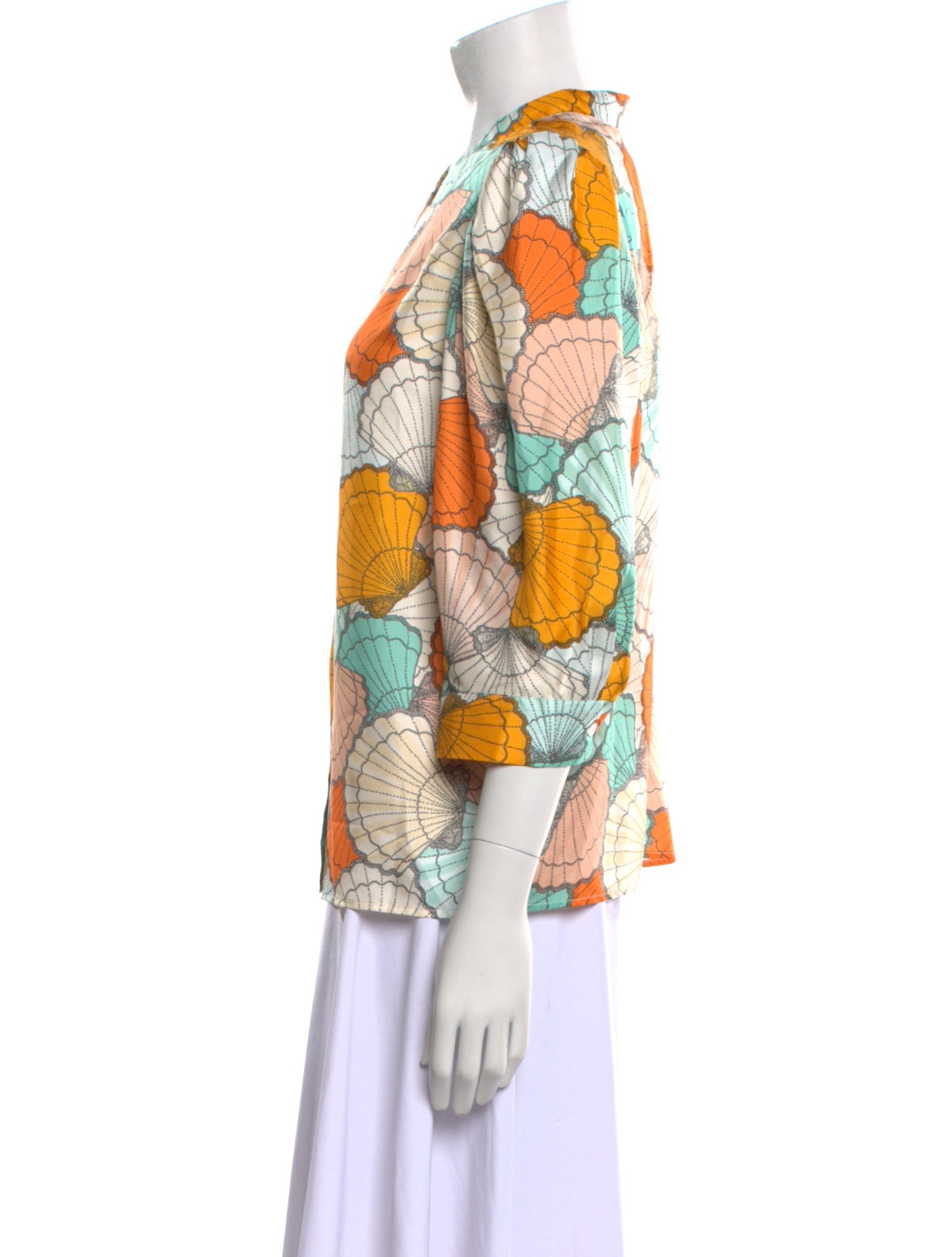 La Prestic Ouiston Silk Printed Blouse