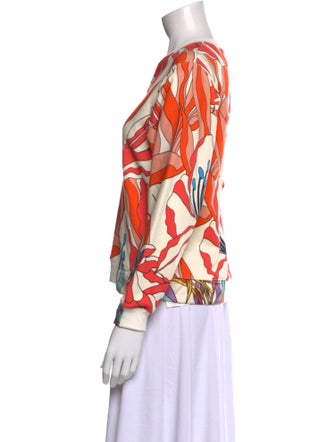 La Prestic Ouiston Printed Bateau Neckline Blouse