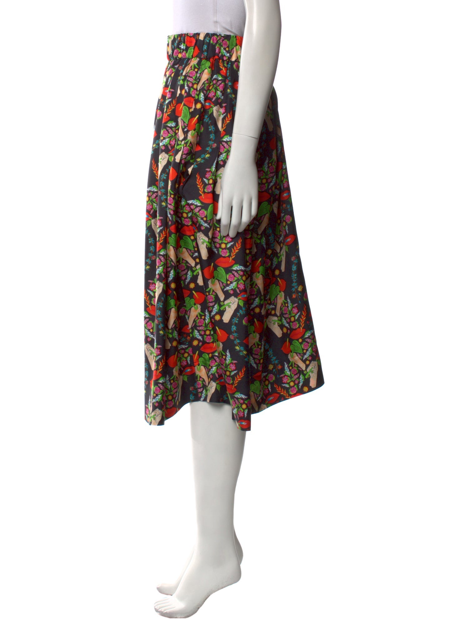 La Prestic Ouiston Silk Knee-Length Skirt